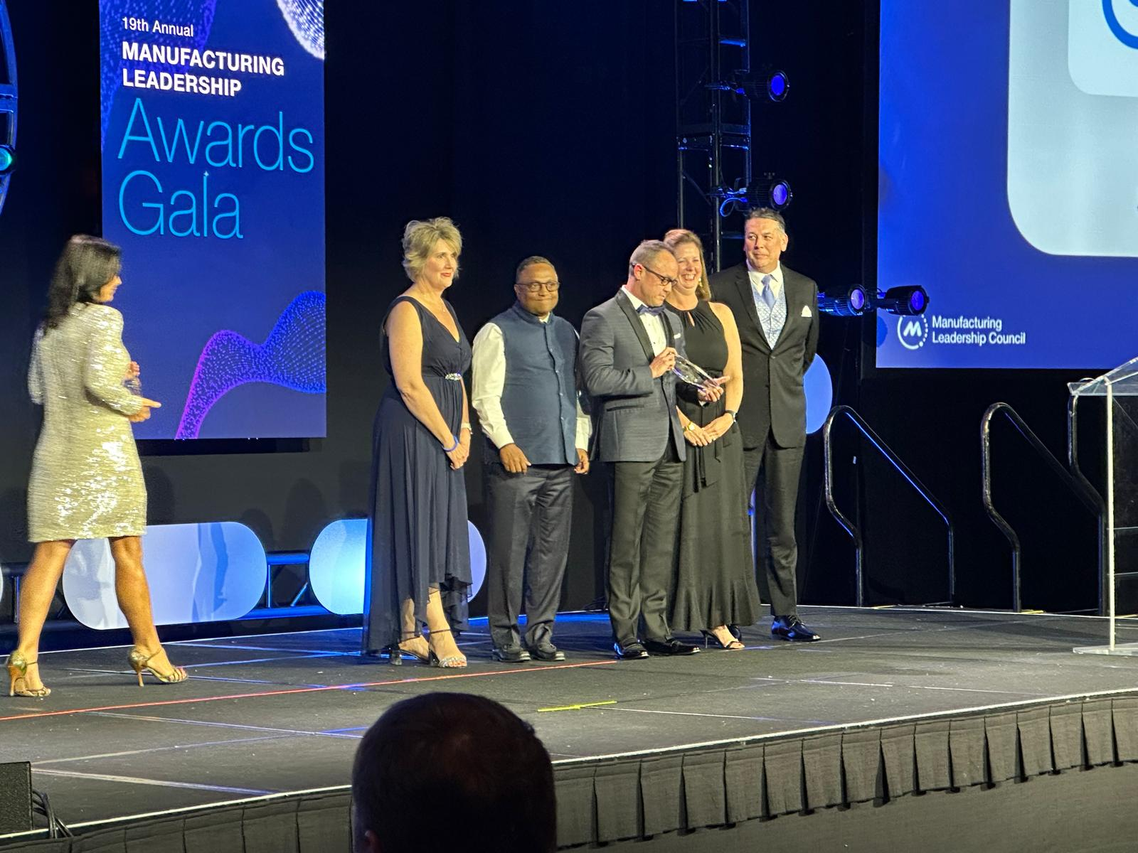 Manufacturing Leadership Awards stage ceremony