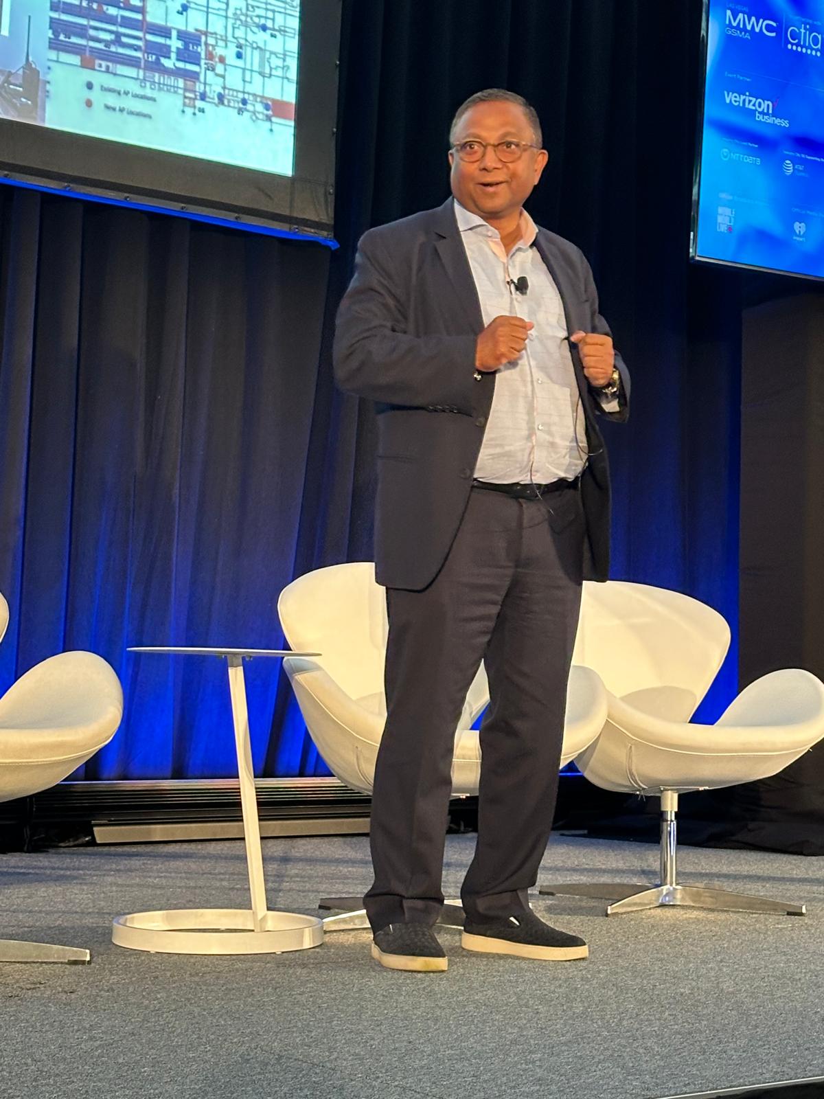 Suvajit Basu in conversation on stage at MWC